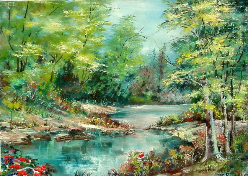 #11 October Morning by the Lake 18x24