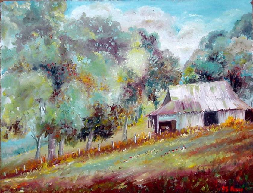 #40 Barn At Pocahontas 11x14