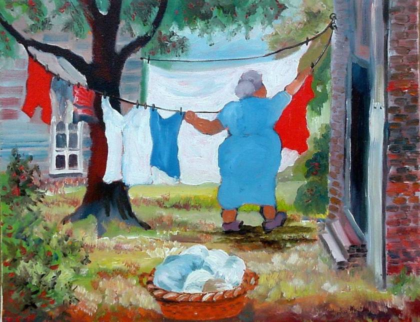 #44 Wash Day 11x14 (Sold)