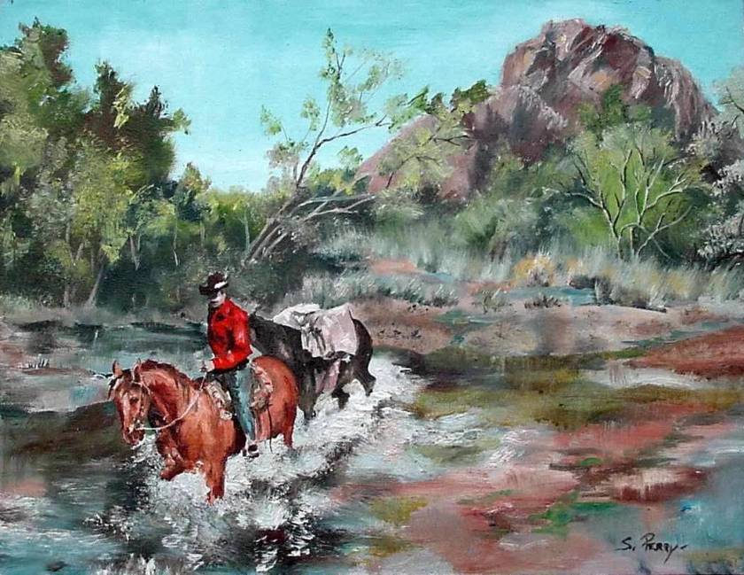 #46 Crossing the Creek 14x18
