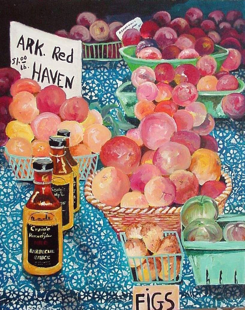 #48 River Market Peaches16x20
