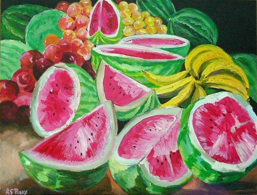 #57 Watermelons 12x16 (Sold)